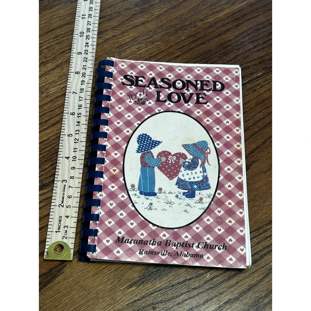 Vintage Seasoned With Love Cookbook Maranatha‎ Baptist Church Alabama Spiral